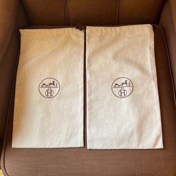 New Hermes Shoe Bags set of 2